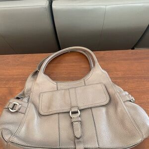 Cole Haan Taupe Leather Shoulder Bag